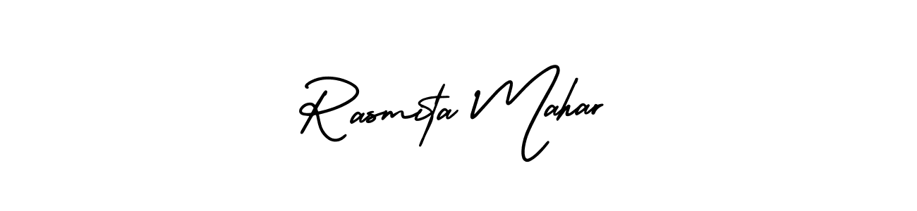 AmerikaSignatureDemo-Regular is a professional signature style that is perfect for those who want to add a touch of class to their signature. It is also a great choice for those who want to make their signature more unique. Get Rasmita Mahar name to fancy signature for free. Rasmita Mahar signature style 3 images and pictures png