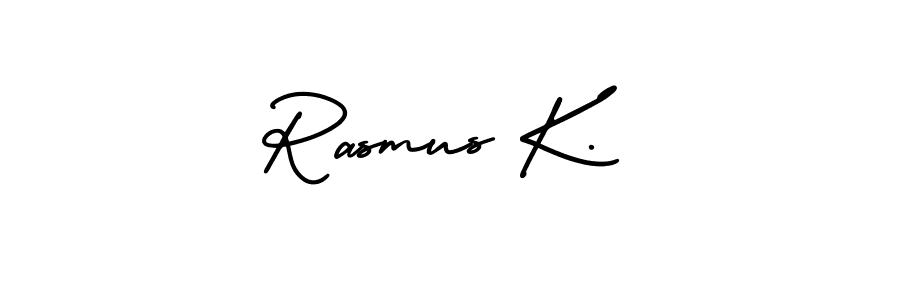 Make a short Rasmus K. signature style. Manage your documents anywhere anytime using AmerikaSignatureDemo-Regular. Create and add eSignatures, submit forms, share and send files easily. Rasmus K. signature style 3 images and pictures png
