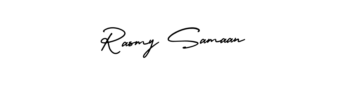 How to make Rasmy Samaan name signature. Use AmerikaSignatureDemo-Regular style for creating short signs online. This is the latest handwritten sign. Rasmy Samaan signature style 3 images and pictures png