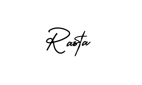How to make Rasta signature? AmerikaSignatureDemo-Regular is a professional autograph style. Create handwritten signature for Rasta name. Rasta signature style 3 images and pictures png