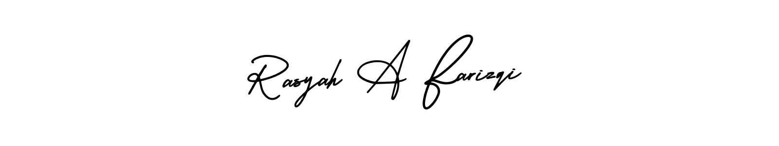 You can use this online signature creator to create a handwritten signature for the name Rasyah A Farizqi. This is the best online autograph maker. Rasyah A Farizqi signature style 3 images and pictures png