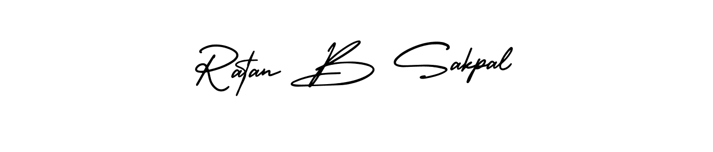 Create a beautiful signature design for name Ratan B Sakpal. With this signature (AmerikaSignatureDemo-Regular) fonts, you can make a handwritten signature for free. Ratan B Sakpal signature style 3 images and pictures png