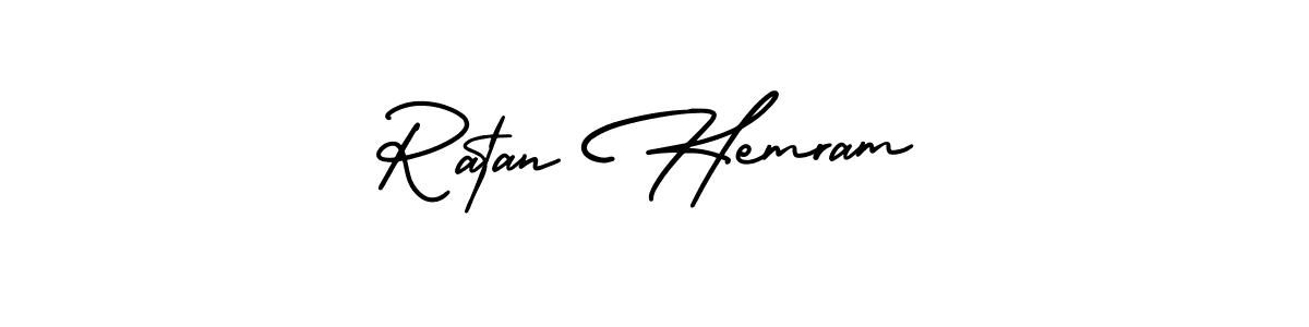 Similarly AmerikaSignatureDemo-Regular is the best handwritten signature design. Signature creator online .You can use it as an online autograph creator for name Ratan Hemram. Ratan Hemram signature style 3 images and pictures png