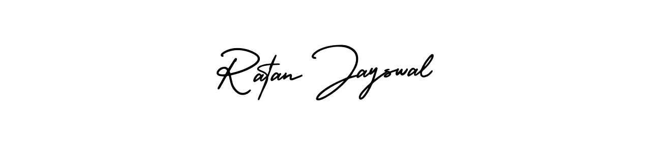Make a beautiful signature design for name Ratan Jayswal. With this signature (AmerikaSignatureDemo-Regular) style, you can create a handwritten signature for free. Ratan Jayswal signature style 3 images and pictures png