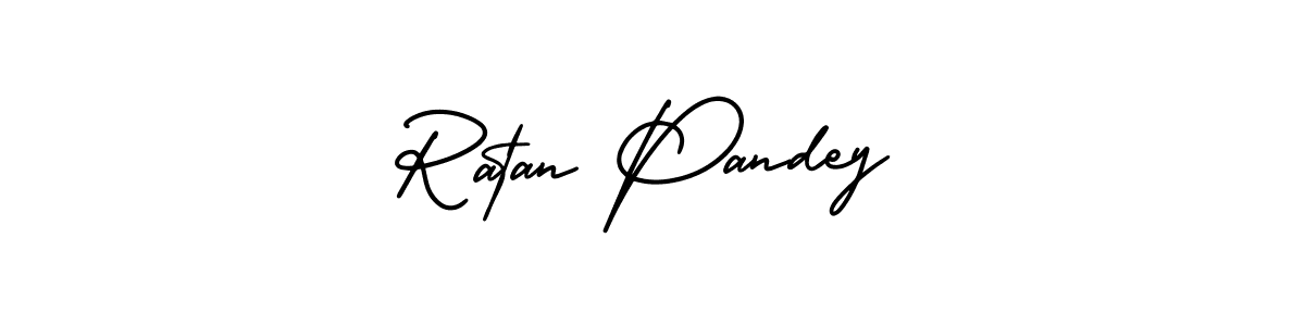 It looks lik you need a new signature style for name Ratan Pandey. Design unique handwritten (AmerikaSignatureDemo-Regular) signature with our free signature maker in just a few clicks. Ratan Pandey signature style 3 images and pictures png