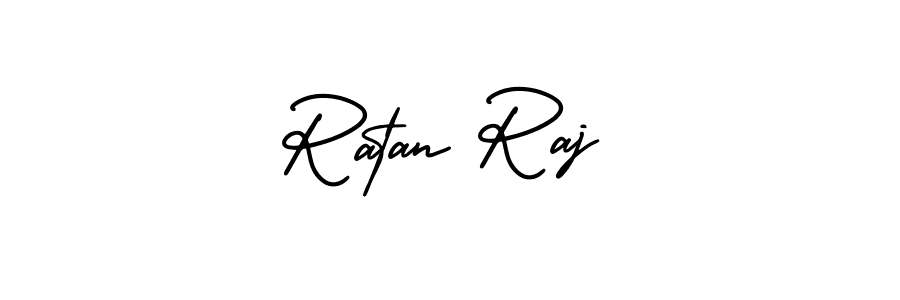 You should practise on your own different ways (AmerikaSignatureDemo-Regular) to write your name (Ratan Raj) in signature. don't let someone else do it for you. Ratan Raj signature style 3 images and pictures png