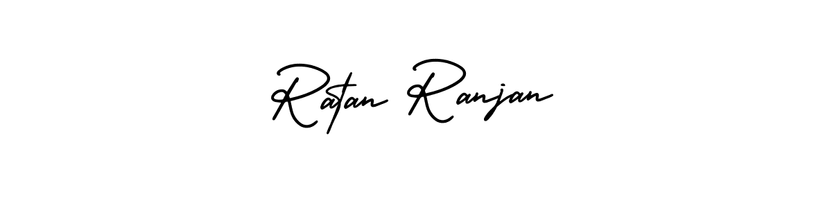How to make Ratan Ranjan name signature. Use AmerikaSignatureDemo-Regular style for creating short signs online. This is the latest handwritten sign. Ratan Ranjan signature style 3 images and pictures png