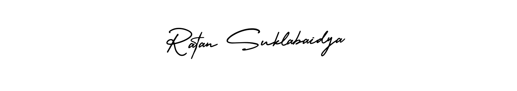 Make a short Ratan Suklabaidya signature style. Manage your documents anywhere anytime using AmerikaSignatureDemo-Regular. Create and add eSignatures, submit forms, share and send files easily. Ratan Suklabaidya signature style 3 images and pictures png