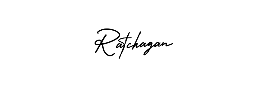 Ratchagan stylish signature style. Best Handwritten Sign (AmerikaSignatureDemo-Regular) for my name. Handwritten Signature Collection Ideas for my name Ratchagan. Ratchagan signature style 3 images and pictures png
