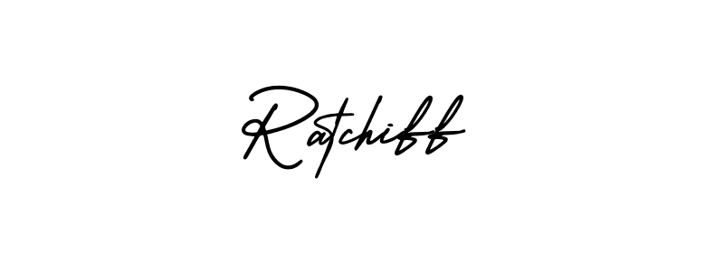 The best way (AmerikaSignatureDemo-Regular) to make a short signature is to pick only two or three words in your name. The name Ratchiff include a total of six letters. For converting this name. Ratchiff signature style 3 images and pictures png