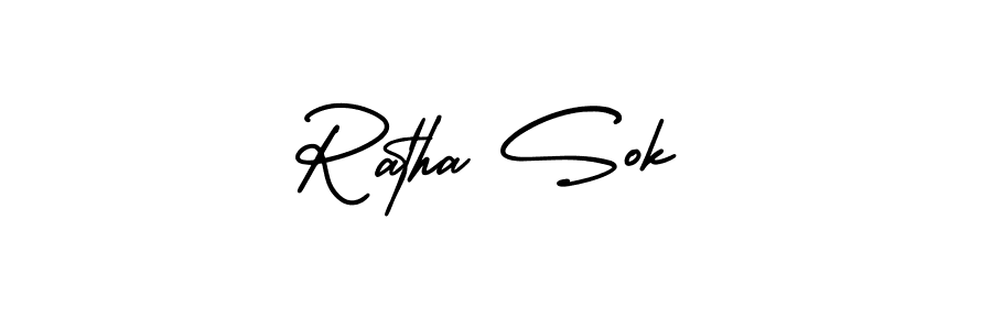 It looks lik you need a new signature style for name Ratha Sok. Design unique handwritten (AmerikaSignatureDemo-Regular) signature with our free signature maker in just a few clicks. Ratha Sok signature style 3 images and pictures png