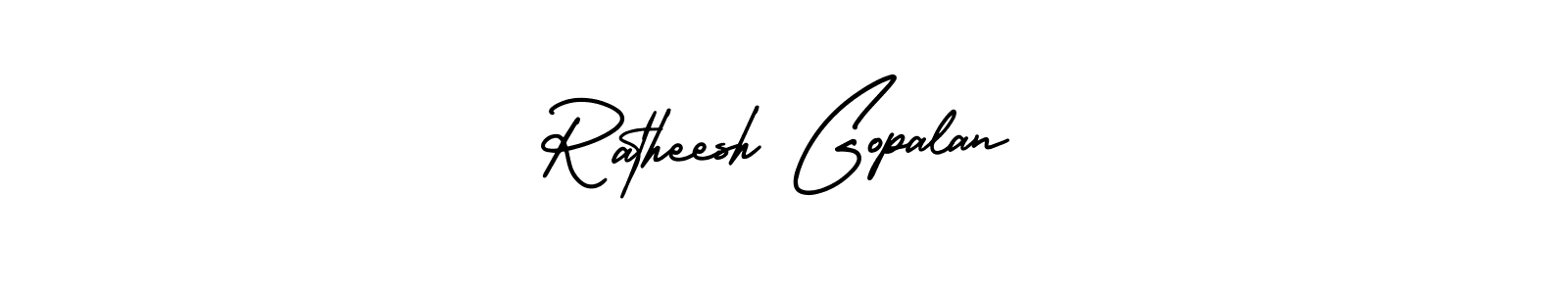 It looks lik you need a new signature style for name Ratheesh Gopalan. Design unique handwritten (AmerikaSignatureDemo-Regular) signature with our free signature maker in just a few clicks. Ratheesh Gopalan signature style 3 images and pictures png