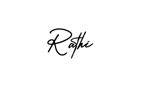 Rathi stylish signature style. Best Handwritten Sign (AmerikaSignatureDemo-Regular) for my name. Handwritten Signature Collection Ideas for my name Rathi. Rathi signature style 3 images and pictures png