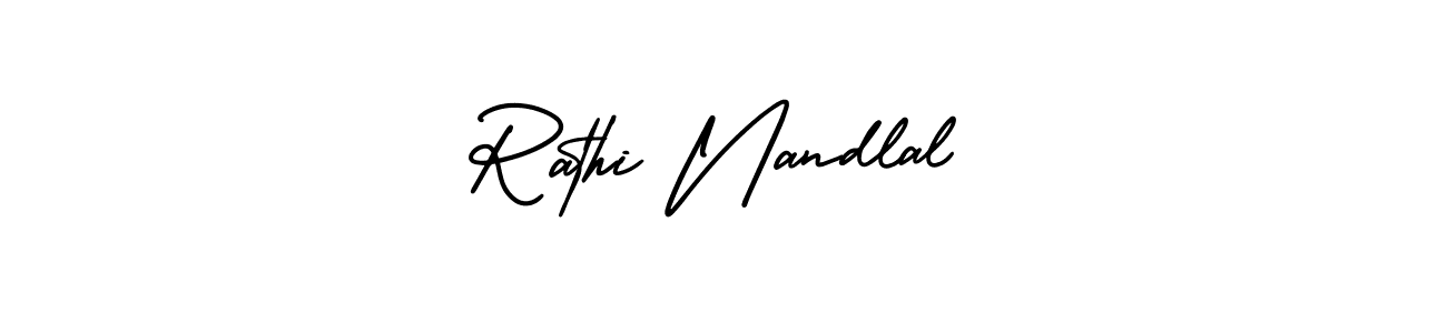 Similarly AmerikaSignatureDemo-Regular is the best handwritten signature design. Signature creator online .You can use it as an online autograph creator for name Rathi Nandlal. Rathi Nandlal signature style 3 images and pictures png