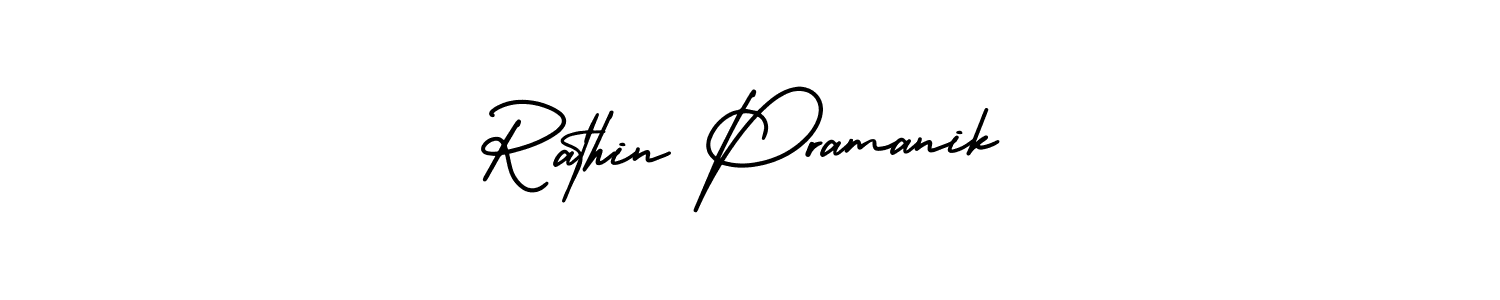 Make a beautiful signature design for name Rathin Pramanik. With this signature (AmerikaSignatureDemo-Regular) style, you can create a handwritten signature for free. Rathin Pramanik signature style 3 images and pictures png