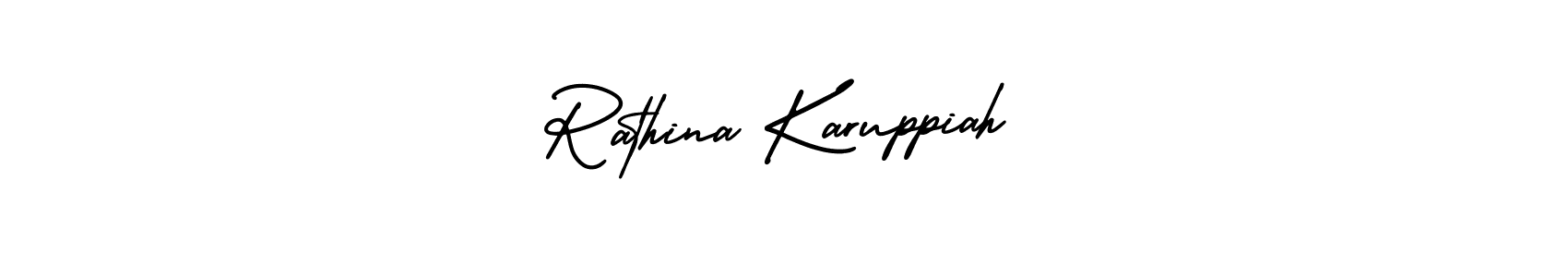 It looks lik you need a new signature style for name Rathina Karuppiah. Design unique handwritten (AmerikaSignatureDemo-Regular) signature with our free signature maker in just a few clicks. Rathina Karuppiah signature style 3 images and pictures png