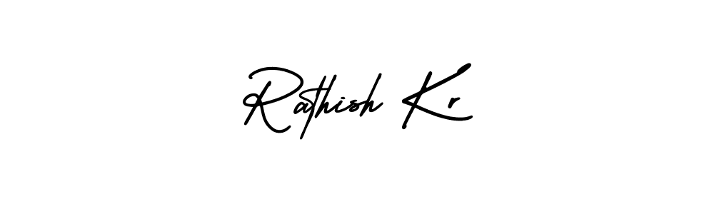 Design your own signature with our free online signature maker. With this signature software, you can create a handwritten (AmerikaSignatureDemo-Regular) signature for name Rathish Kr. Rathish Kr signature style 3 images and pictures png