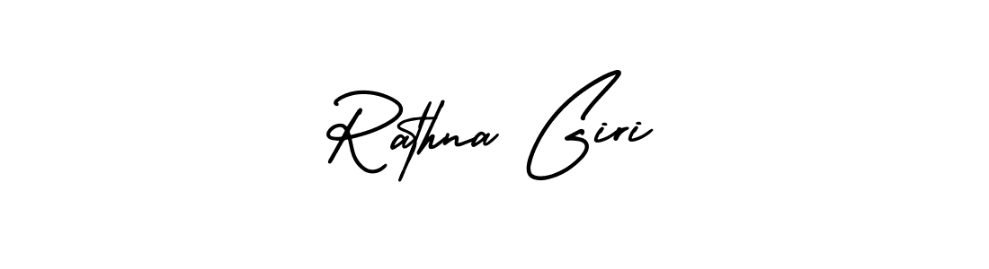 This is the best signature style for the Rathna Giri name. Also you like these signature font (AmerikaSignatureDemo-Regular). Mix name signature. Rathna Giri signature style 3 images and pictures png