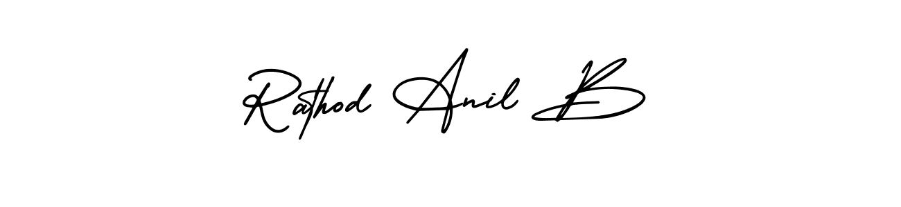 Create a beautiful signature design for name Rathod Anil B. With this signature (AmerikaSignatureDemo-Regular) fonts, you can make a handwritten signature for free. Rathod Anil B signature style 3 images and pictures png
