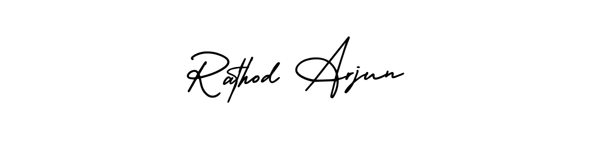 Create a beautiful signature design for name Rathod Arjun. With this signature (AmerikaSignatureDemo-Regular) fonts, you can make a handwritten signature for free. Rathod Arjun signature style 3 images and pictures png