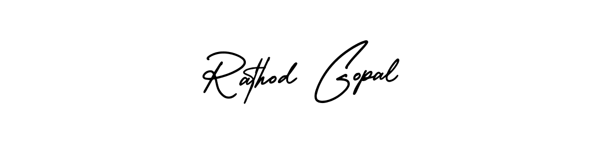 Design your own signature with our free online signature maker. With this signature software, you can create a handwritten (AmerikaSignatureDemo-Regular) signature for name Rathod Gopal. Rathod Gopal signature style 3 images and pictures png