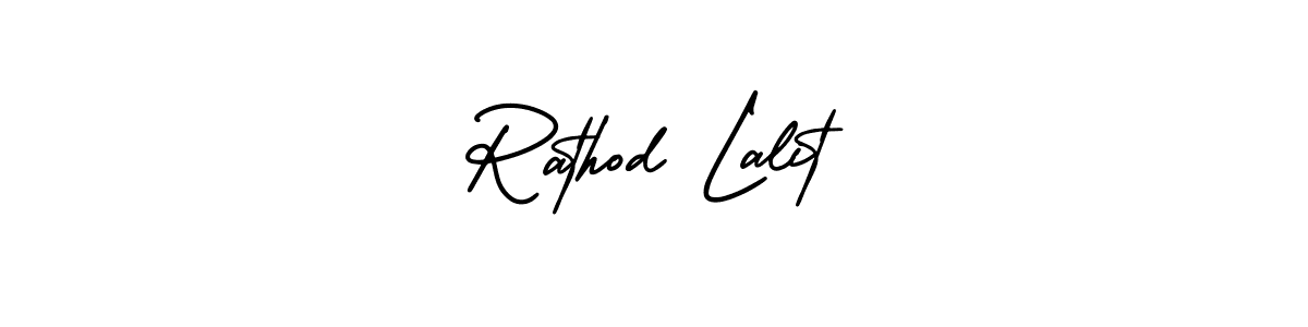Make a short Rathod Lalit signature style. Manage your documents anywhere anytime using AmerikaSignatureDemo-Regular. Create and add eSignatures, submit forms, share and send files easily. Rathod Lalit signature style 3 images and pictures png