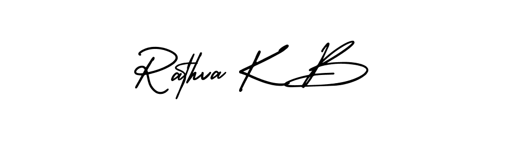 How to Draw Rathva K B signature style? AmerikaSignatureDemo-Regular is a latest design signature styles for name Rathva K B. Rathva K B signature style 3 images and pictures png