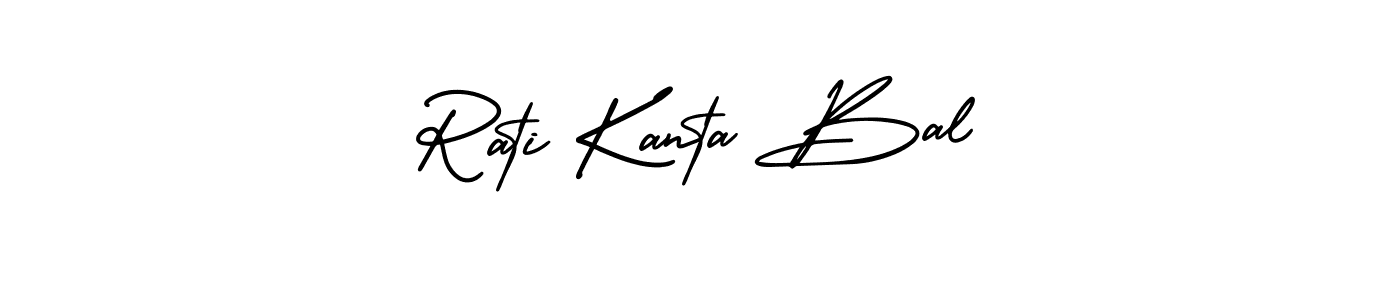 Design your own signature with our free online signature maker. With this signature software, you can create a handwritten (AmerikaSignatureDemo-Regular) signature for name Rati Kanta Bal. Rati Kanta Bal signature style 3 images and pictures png