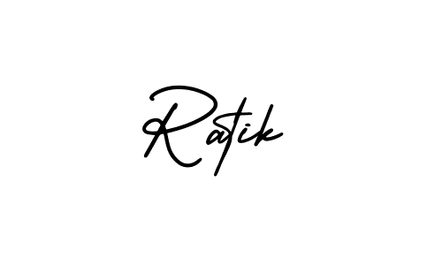 Design your own signature with our free online signature maker. With this signature software, you can create a handwritten (AmerikaSignatureDemo-Regular) signature for name Ratik. Ratik signature style 3 images and pictures png