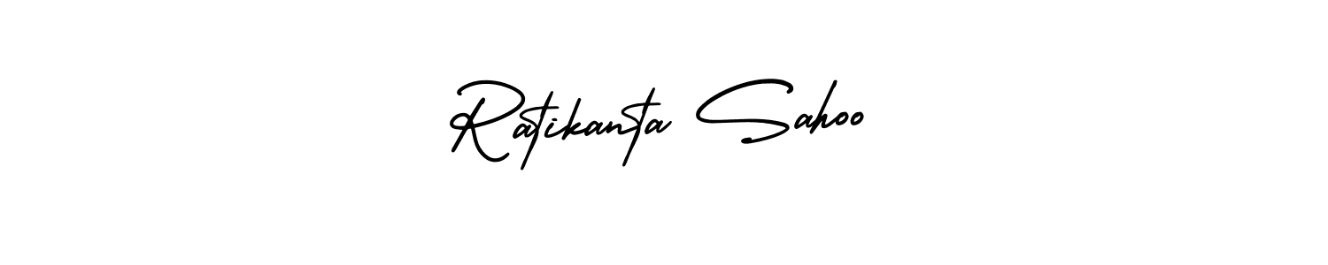 This is the best signature style for the Ratikanta Sahoo name. Also you like these signature font (AmerikaSignatureDemo-Regular). Mix name signature. Ratikanta Sahoo signature style 3 images and pictures png