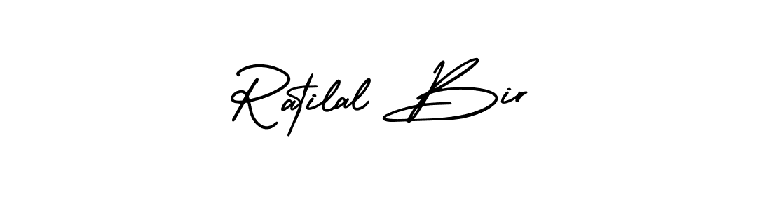 How to make Ratilal Bir name signature. Use AmerikaSignatureDemo-Regular style for creating short signs online. This is the latest handwritten sign. Ratilal Bir signature style 3 images and pictures png