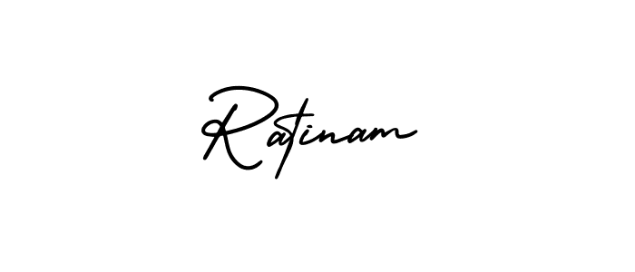 Use a signature maker to create a handwritten signature online. With this signature software, you can design (AmerikaSignatureDemo-Regular) your own signature for name Ratinam. Ratinam signature style 3 images and pictures png