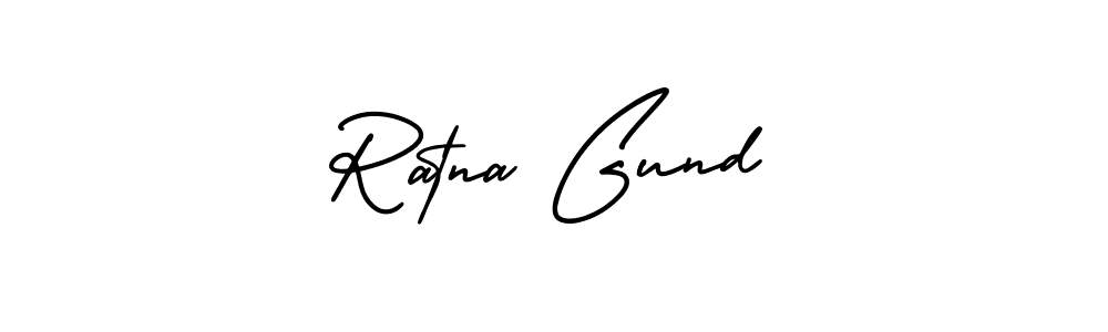 Ratna Gund stylish signature style. Best Handwritten Sign (AmerikaSignatureDemo-Regular) for my name. Handwritten Signature Collection Ideas for my name Ratna Gund. Ratna Gund signature style 3 images and pictures png