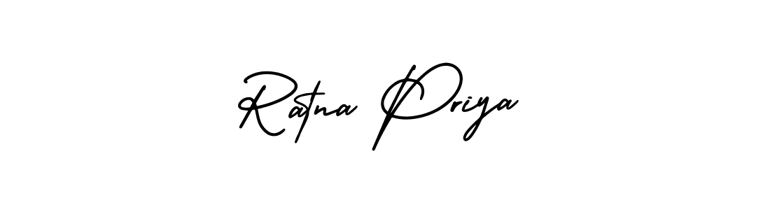 Make a beautiful signature design for name Ratna Priya. With this signature (AmerikaSignatureDemo-Regular) style, you can create a handwritten signature for free. Ratna Priya signature style 3 images and pictures png