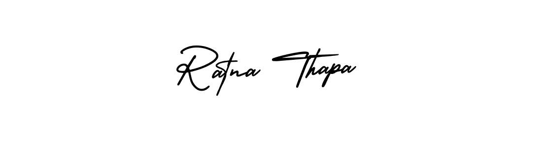 How to make Ratna Thapa name signature. Use AmerikaSignatureDemo-Regular style for creating short signs online. This is the latest handwritten sign. Ratna Thapa signature style 3 images and pictures png