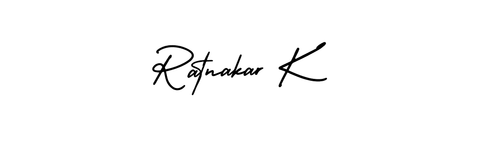 Make a beautiful signature design for name Ratnakar K. With this signature (AmerikaSignatureDemo-Regular) style, you can create a handwritten signature for free. Ratnakar K signature style 3 images and pictures png