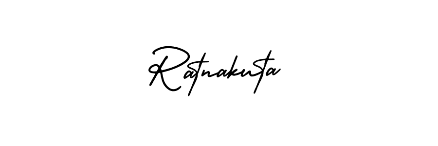 How to make Ratnakuta name signature. Use AmerikaSignatureDemo-Regular style for creating short signs online. This is the latest handwritten sign. Ratnakuta signature style 3 images and pictures png