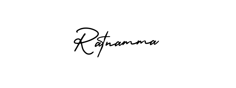 Design your own signature with our free online signature maker. With this signature software, you can create a handwritten (AmerikaSignatureDemo-Regular) signature for name Ratnamma. Ratnamma signature style 3 images and pictures png