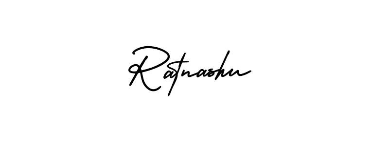 Make a beautiful signature design for name Ratnashu. With this signature (AmerikaSignatureDemo-Regular) style, you can create a handwritten signature for free. Ratnashu signature style 3 images and pictures png