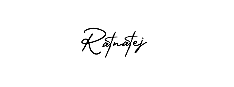 Use a signature maker to create a handwritten signature online. With this signature software, you can design (AmerikaSignatureDemo-Regular) your own signature for name Ratnatej. Ratnatej signature style 3 images and pictures png