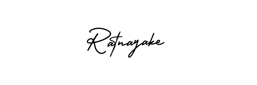 How to make Ratnayake signature? AmerikaSignatureDemo-Regular is a professional autograph style. Create handwritten signature for Ratnayake name. Ratnayake signature style 3 images and pictures png
