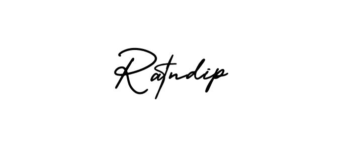 How to make Ratndip name signature. Use AmerikaSignatureDemo-Regular style for creating short signs online. This is the latest handwritten sign. Ratndip signature style 3 images and pictures png