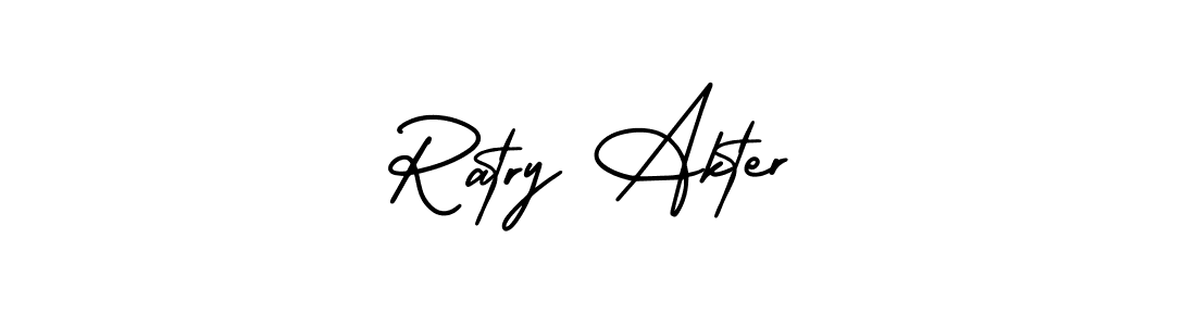 if you are searching for the best signature style for your name Ratry Akter. so please give up your signature search. here we have designed multiple signature styles  using AmerikaSignatureDemo-Regular. Ratry Akter signature style 3 images and pictures png