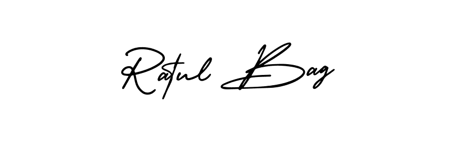 Design your own signature with our free online signature maker. With this signature software, you can create a handwritten (AmerikaSignatureDemo-Regular) signature for name Ratul Bag. Ratul Bag signature style 3 images and pictures png