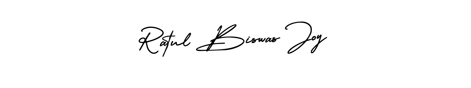 How to make Ratul Biswas Joy signature? AmerikaSignatureDemo-Regular is a professional autograph style. Create handwritten signature for Ratul Biswas Joy name. Ratul Biswas Joy signature style 3 images and pictures png