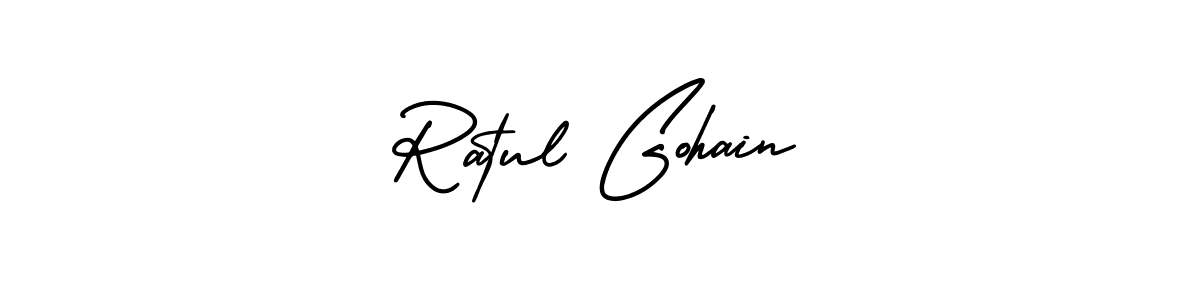 Make a beautiful signature design for name Ratul Gohain. With this signature (AmerikaSignatureDemo-Regular) style, you can create a handwritten signature for free. Ratul Gohain signature style 3 images and pictures png