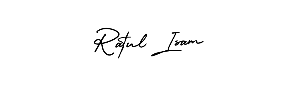 Best and Professional Signature Style for Ratul Isam. AmerikaSignatureDemo-Regular Best Signature Style Collection. Ratul Isam signature style 3 images and pictures png