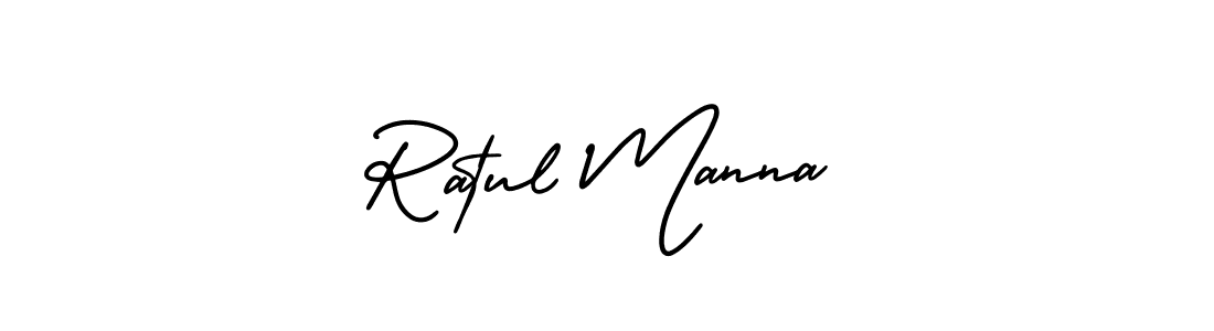 It looks lik you need a new signature style for name Ratul Manna. Design unique handwritten (AmerikaSignatureDemo-Regular) signature with our free signature maker in just a few clicks. Ratul Manna signature style 3 images and pictures png