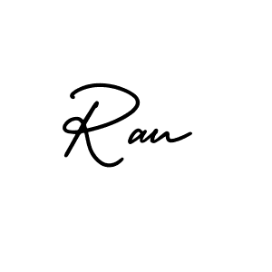 You should practise on your own different ways (AmerikaSignatureDemo-Regular) to write your name (Rau) in signature. don't let someone else do it for you. Rau signature style 3 images and pictures png