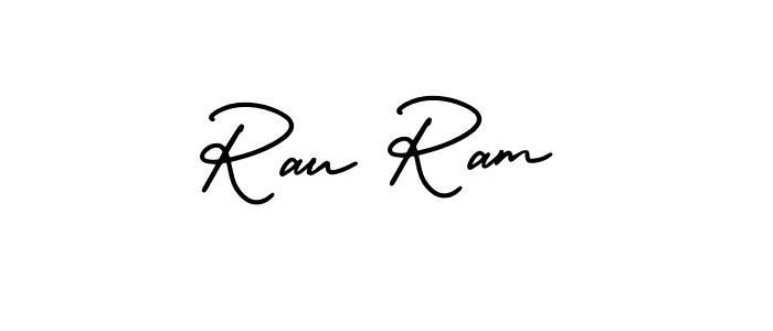 How to make Rau Ram name signature. Use AmerikaSignatureDemo-Regular style for creating short signs online. This is the latest handwritten sign. Rau Ram signature style 3 images and pictures png